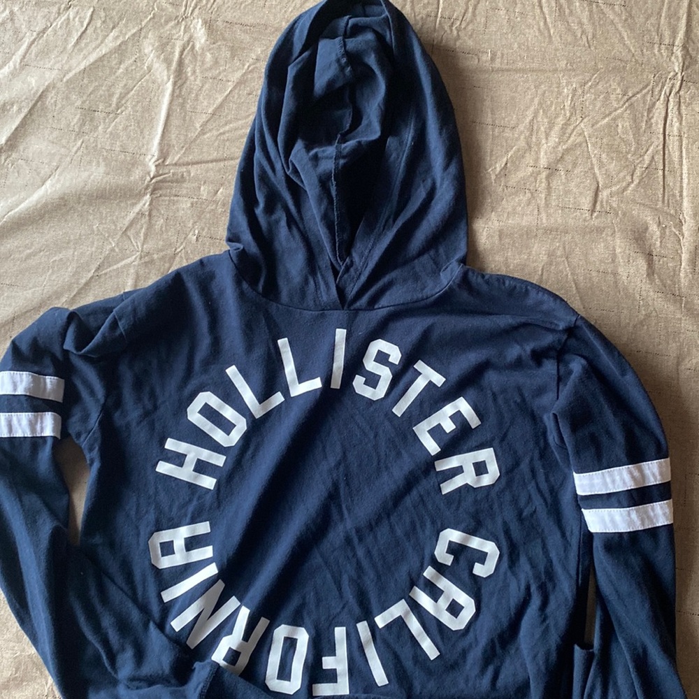 Hollister lightweight hooded crop top
